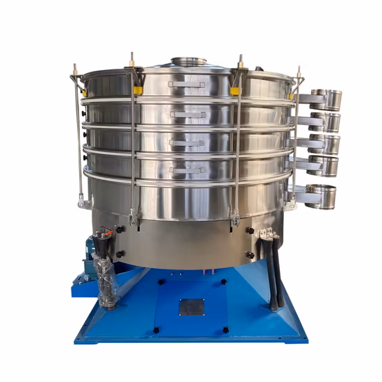 Tela vibratória giratória do copo redondo da maquinaria do dispositivo da poeira da especiaria da grão