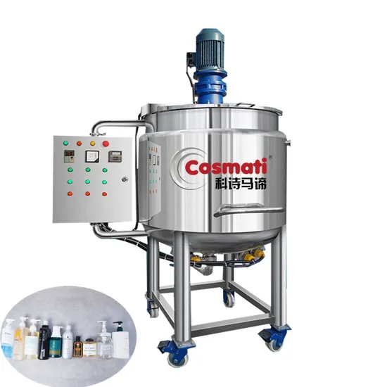 Shampoo líquido de alta qualidade para lavagem das mãos, equipamento com aquecedor elétrico, misturador de jaqueta, máquina de mistura de sabão