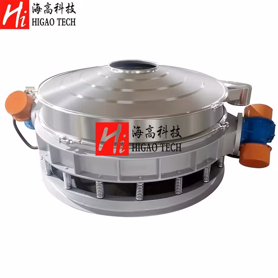 Máquina de peneira vibratória compacta e de fluxo através do design para peneiração e escalpelamento de verificação de farinha