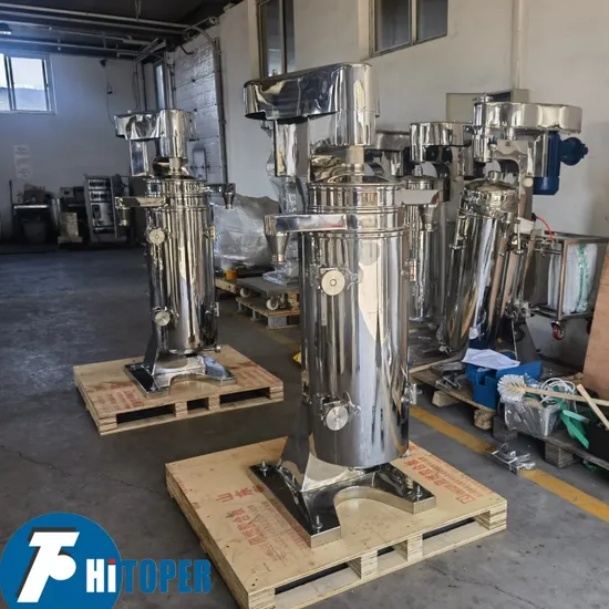 Separador sólido líquido tubular de alta velocidade do óleo de coco do centrifugador da bacia